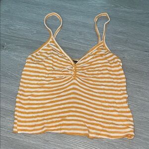 Forever 21 Striped Camisole in Orange and White